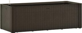 vidaXL mokkaszínű kerti magaságyás öntözőrendszerrel 100 x 43 x 33 cm