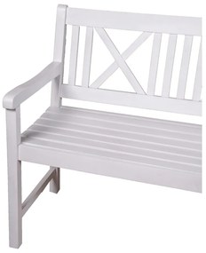 Fehér tömörfa kerti pad Malmö – Garden Pleasure