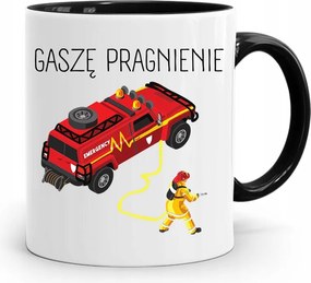 Bögre Fekete Ajándék Tűzoltónak Oltó Vágy nyomott mintával