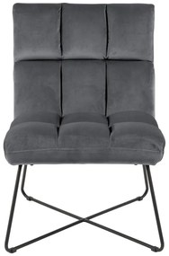 Szürke bársony fotel Alba – Actona