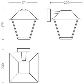 Philips 16495/30/PN - Kültéri fali lámpa  MYGARDEN ALPENGLOW E27/60W/230V