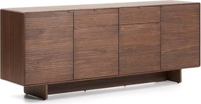 Sötétbarna komód diófa dekorral 194,5x78x45 cm Norlen – Kave Home