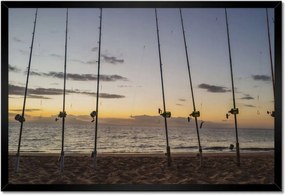 Poszterek keretben 60x40 Kilátás az álló horgászbotokra