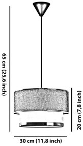 Zsinóros függeszték ERO 1xE27/60W/230V krémszínű/arany