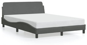 sötétszürke szövet ágykeret Dover 140 x 190 cm