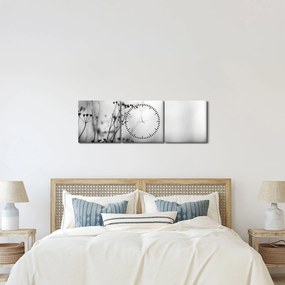 Kép - Réti virágok részlete (órával) (90x30 cm)