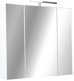 Piramida AKVA Tükrös fürdőszobai szekrény - LED világítással - 75 x 69 x 15 cm
