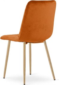 Terrakotta bársonyszék LAVA