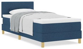 Box Spring Ágy matraccal Kék 90x190 cm Szövet