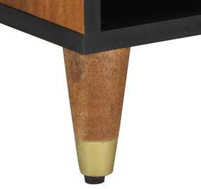 TV Szekrény Mézbarna Tömör mangófa, MDF 80 x 33 x 46 cm