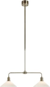 Fehér-sárgaréz színű fém függőlámpa üveg búrával Vela – Markslöjd