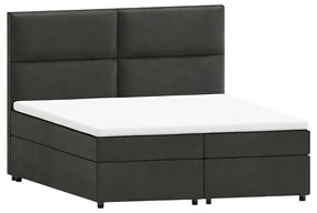 Sötétszürke ágyneműtartós boxspring ágy 140x200 cm Rico – Ropez