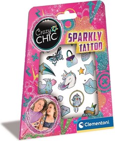 Crazy Chic Sparkly csillámos tetoválás Clementoni