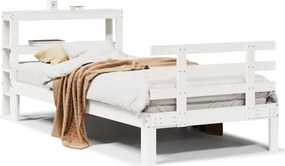 vidaXL fehér ágykeret fejtámlával matrac nélkül 90x190 cm