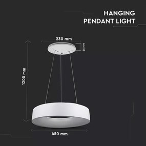 LED dimmelhető csillár zsinóron 1xLED/20W/230V