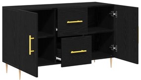 Fekete tölgyfa szekrény 100x36x60 cm Mérnöki fa