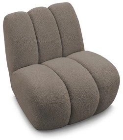 Szürkésbarna buklé fotel Janissaire – Bobochic Paris