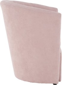 Klub fotel puffal, rózsaszín, ROSE