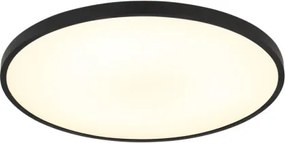 Globo 41566-32S Mennyezeti lámpa, matt fekete műanyag, fehér műanyag, felfelé is világít "háttérvilágítás", ø: 400mm, M: 40mm, tartozék: LED 32W 230V, 3250lm forrás, 1300lm kimenet, 4000K