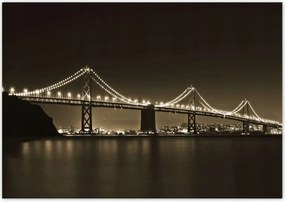 Poszterek 100x70 Híd az éjszakában szépia