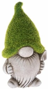 Kerti dekorációs gnóm lapáttal, kerámia, 10,5 x 18,5 x 8,5 cm