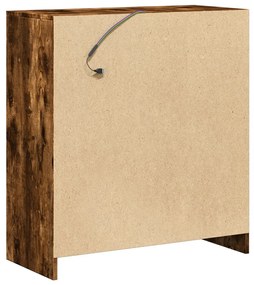 füstös tölgy szerelt fa tálalószekrény LED-del 77 x 34 x 85 cm