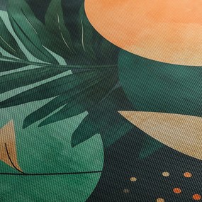 Kép - Geometrikus természeti minták (órával) (90x30 cm)