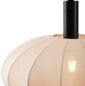 Japandi függőlámpa fekete barna szövetbúrával, 3 ágú - Bida