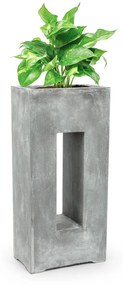 Blumfeldt Airflor, kaspó, 45 x 100 x 27 cm, üveglaminát, beltéri és kültéri használatra, világosszürke