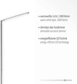 Paul Neuhaus modern állólámpa dawda ezüst pln11012-55