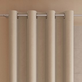 Kész velúr függöny Velvi 140x250 cm világos bézs