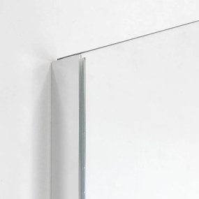 Stuxi Roma 80 cm széles kétszárnyú nyíló zuhanyajtó, 6 mm vízlepergető üveggel, króm profillal, 195 cm magas