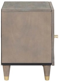 Éjjeliszekrény 2 pcs Szürke 40 x 33 x 46 cm tömör mangófa