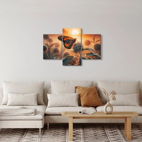 Kép – Pillangó a lenyugvó napban (90x60 cm)