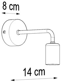 Fali lámpa DUOMO 1xE27/60W/230V fekete