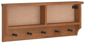 SANDNES tömör fenyőfa falra szerelt kabátállvány 87x12x35 cm