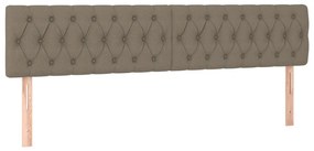 tópszínű szövet LED-es fejtámla 180x7x78/88 cm