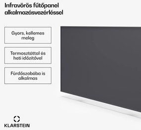 Klarstein Wonderwall Smart Infravörös hősugárzó, 60 x 120cm, Applikáció, 770 W, Heti időzítő, IP24