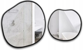 Sodalit két darabos organikus tükör szett fekete Mdf keretben 190X107 cm