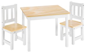 tectake 402376 alice gyerekgarnitúra két székkel és asztallal - fehér