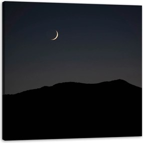 Vászonkép Természet Éjszaka Sötétség Hold Hegyek 50x50