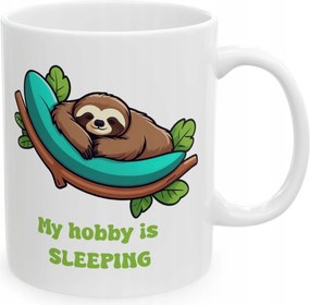 Nyomott mintás bögre alvóknak Lajhár, hobbim a spanko alvás