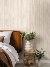 Holden Decor Textura Calico arany-ezüst csíkos texturált vlies tapéta – 66210