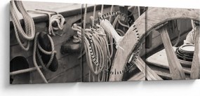 Kép - Vitorlás kormánylapát (órával) (90x30 cm)