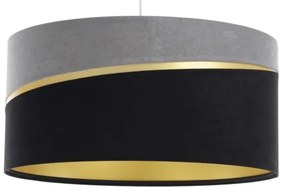 Csillár zsinóron SWING 1xE27/60W/230V fekete/szürke/arany