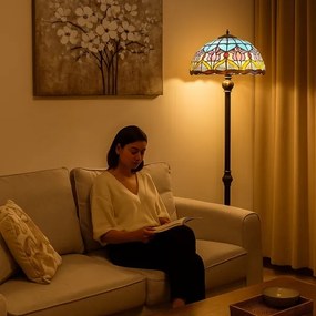 Brilagi - Tiffany vitrázs állólámpa LORAS 2xE27/60W/230V