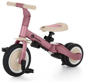 PETITE&amp;MARS - Gyermek tricikli 5in1 TURBO Dusty Rózsa