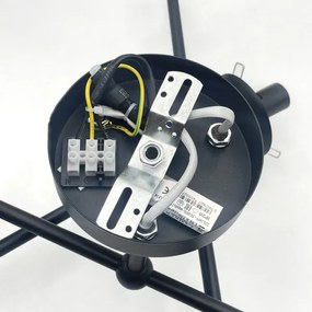 Brilagi - Ráépített csillár MALIVA 6xE14/15W/230V fekete/füstszínű