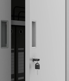 Fémszekrény JAN Compact 1750 x 800 x 400 mm, szürke