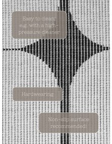 Fekete-fehér kerek kültéri-beltéri szőnyeg ø 160 cm Duet Bowen – NORTHRUGS